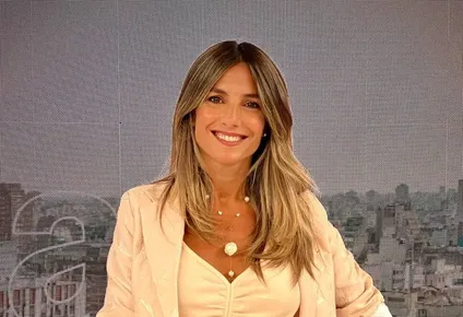 maria belen luduena, la conductora que se luce en los mediodias de america con guillermo andino