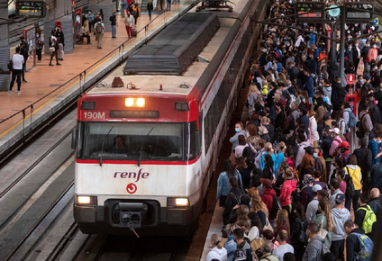 Caos en las estaciones de trenes de Cataluña
