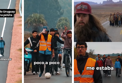 cruzar uruguay pateando una pelota: el desafio solidario y mundialista de un influencer para ayudar a la perez scremini