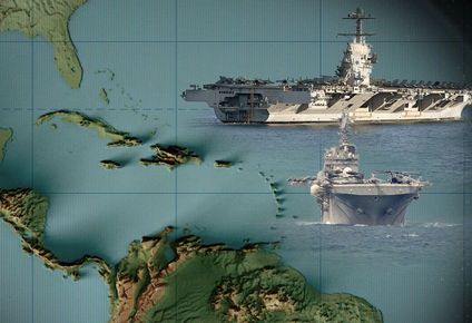 los mapas que muestran las islas caribenas que estan ayudando a eeuu en sus operaciones militares contra venezuela