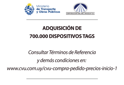 corporacion vial del uruguay: pedido de precios
