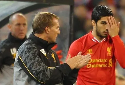 Brendan Rodgers y Luis Suárez
