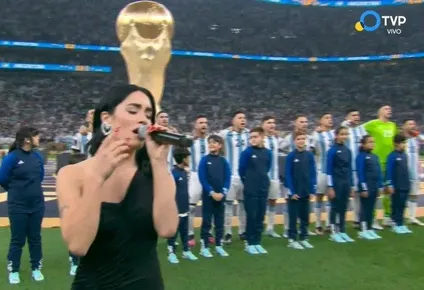 Lali Espósito cantó el himno argentino en la final del Mundial 2022