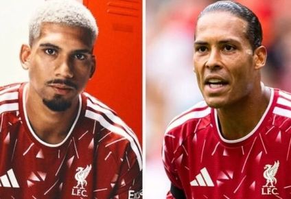 Ronald Araujo y Virgil Van Dijk&nbsp; en Liverpool de Inglaterra