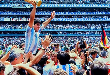 Maradona fue el líder de la selección argentina que se proclamó campeona del mundo en México en 1986.