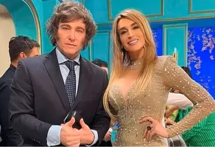 Milei y su novia cuando se conocieron en el programa de Mirtha