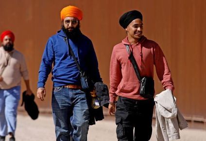 Inmigrantes de India en la frontera de México con EE.UU.