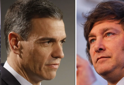 Presidente de España, Pedro Sánchez, y de Argentina, Javier Milei.