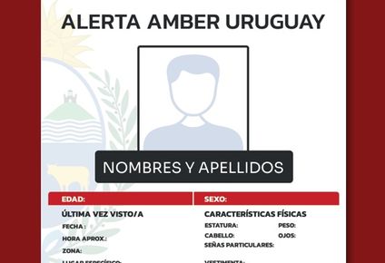 Ejemplo de Alerta Amber Uruguay