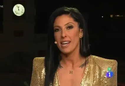 Jenni Hermoso, durante su discurso en las Campanadas 2023.