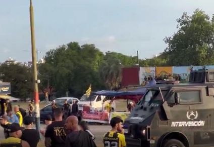 Incidentes entre hinchas de Peñarol y la Policía