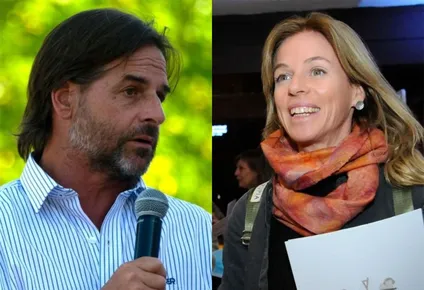 Lacalle Pou y Lorena Ponce de León