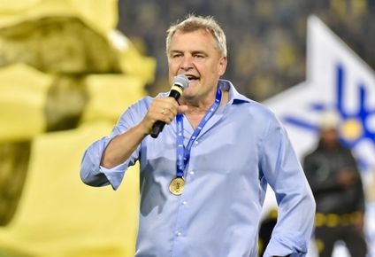 Diego Aguirre y su momento especial cuando tomó el micrófono en el festejo de Peñarol&nbsp;