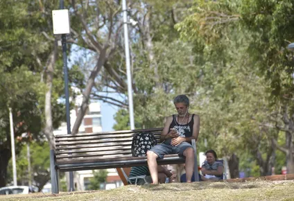 Ola de calor en Montevideo.