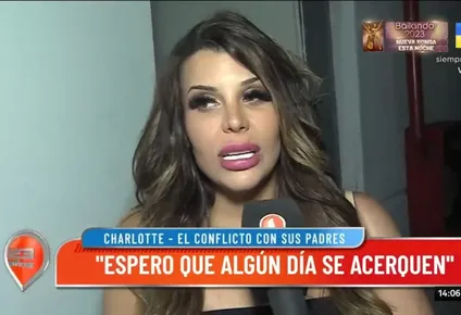 Charlotte Caniggia se sinceró sobre su nula relación con sus padres