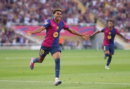 Lamine Yamal tras el partido.