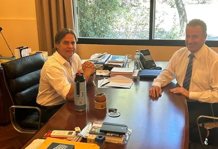 Reunión entre Luis Lacalle Pou y Daniel Salinas