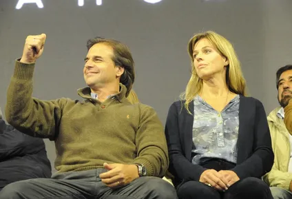 Archivo, 2019. El presidente de la República, Luis Lacalle Pou, y su esposa Lorena Ponce de León