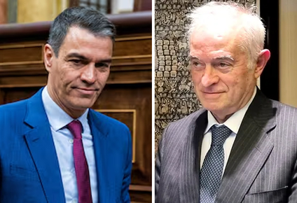 Pedro Sánchez y Juan Carlos Peinado