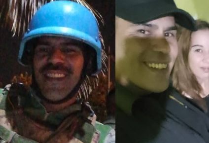 Rodolfo Álvarez, el soldado uruguayo asesinado en el Congo, y su esposa