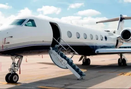 El Gulfstream G550, en el aeropuerto de Barajas en Madrid.