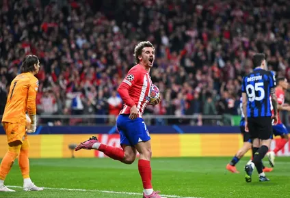 Griezmann en rueda de prensa.