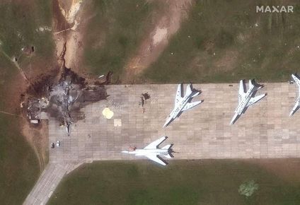 Ucrania atacó aviones bombarderos rusos con decenas de drones el pasado domingo.