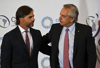 Lacalle Pou y Alberto Fernández
