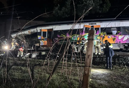 Tren accidentado en Barcelona.&nbsp;