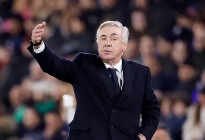 Ancelotti en rueda de prensa.