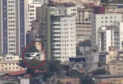 La avioneta antes de estrellarse