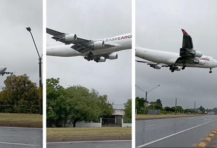 sorpresa por el avion que paso a escasos metros de la ruta para aterrizar en el aeropuerto de carrasco: el por que de la maniobra