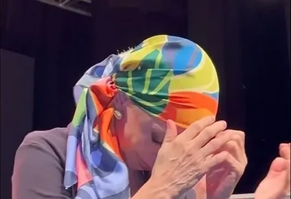Adriana da Silva, emocionada en el teatro